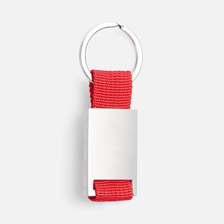 Брелок Inlet с тканевой вставкой, красный