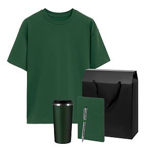 Набор с одеждой RUST (футболка, термокружка, блокнот, ручка), зеленый 1, 3XL/4XL
