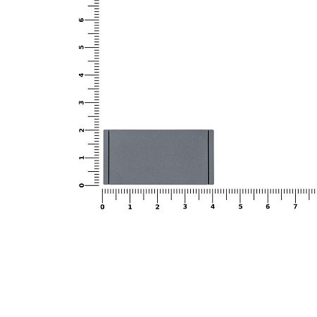 Лейбл из ПВХ Dzeta, S, серый