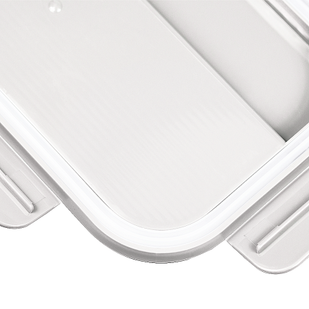 Герметичный контейнер для еды (ланч бокс)  BON VOYAGE, пластиковый, бело-темно-синий, 1100 мл.