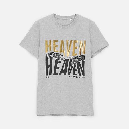 Футболка мужская T-bolka Stretch, серый меланж, размер S