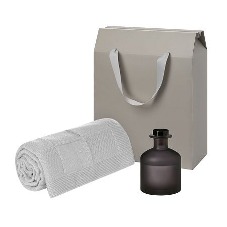 Подарочный набор Mizu, Cella Soft, серый (диффузор, плед)