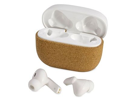 Наушники беспроводные TWS «Socorro» из пробки и переработанного пластика