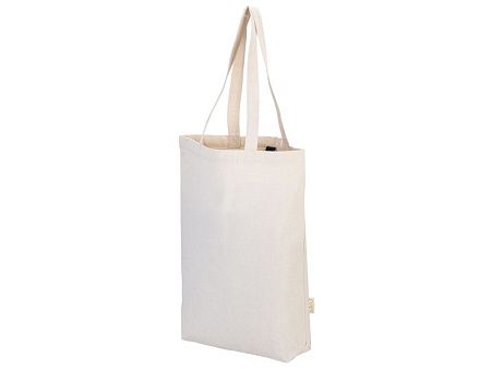 Сумка Fixy из переработанного хлопка 220 г/м2 с фиксирующей лентой