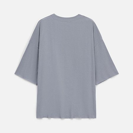 Футболка унисекс оверсайз T1, серая, размер XS/S