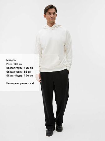 Худи унисекс оверсайз Esplanada, молочно-белое, размер XS