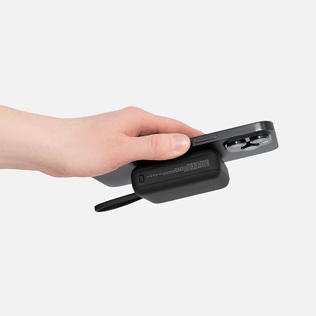 Внешний аккумулятор с подсветкой Риттер PD (Ritter PD) 10000mAh с функцией беспроводной зарядки 15W, серый