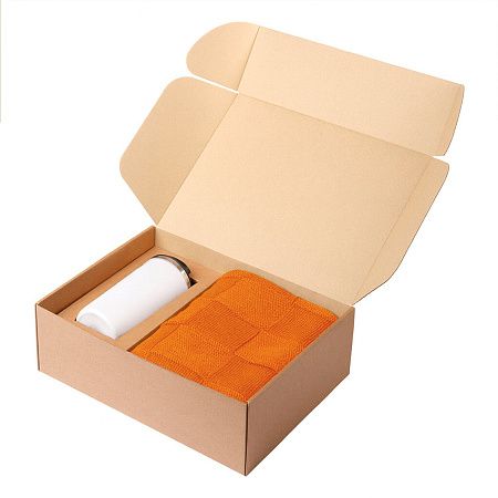 Подарочный набор Palermo, Cella, оранжевый (плед, термокружка)