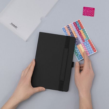 Ежедневник Альфа (Alpha) недатированный, черный/черный