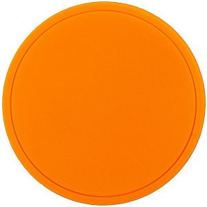 Лейбл из ПВХ Dzeta Round, L оранжевый неон