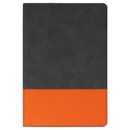 Ежедневник Flexy Treviso Nuba Sand Color А5, серый/оранжевый, недатированный, в гибкой обложке