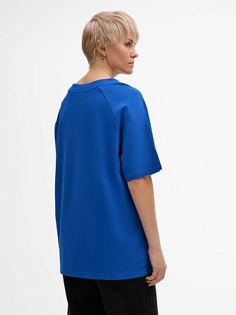Футболка унисекс оверсайз T2, синяя, размер XS/S
