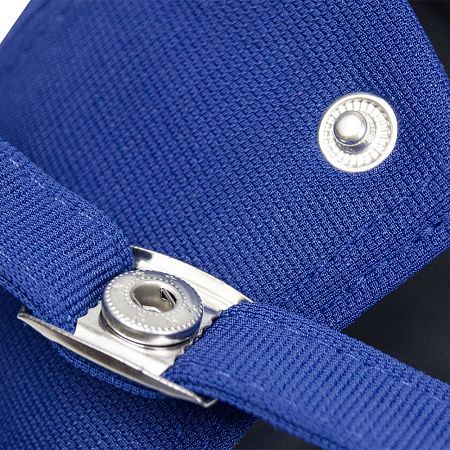 Кепка 5-панельная Ottoman 300, полиэстр, c синим сендвичем, синяя