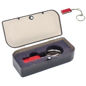 Флешка Slim 16 Гб в футляре, красная