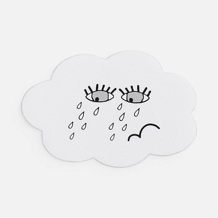 Наклейка тканевая Lunga Calum, L, белая