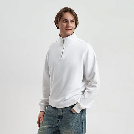 Толстовка на молнии унисекс FLOW, белая