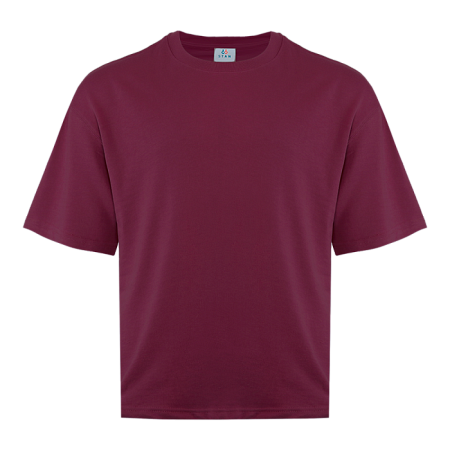Футболка унисекс оверсайз STAN хлопок/полиэстер 260, 40, Бордовый,  (66)  (54/XXL)