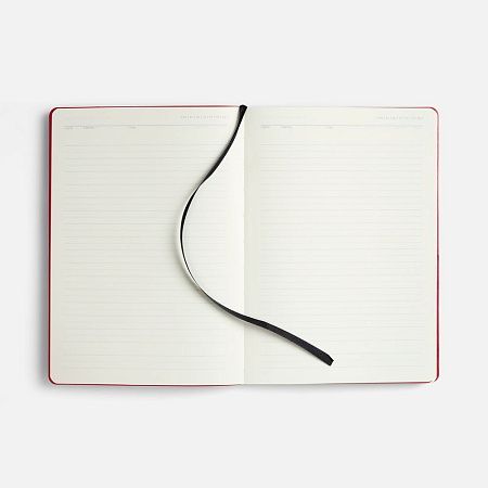 Ежедневник Doppio, недатированный, черный с красным