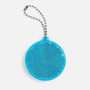 Пешеходный светоотражатель с цепочкой «Круг», синий