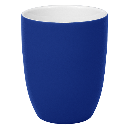 Кружка фарфоровая Casa Grande Tulip Soft софт тач, синяя/белая, 350 мл