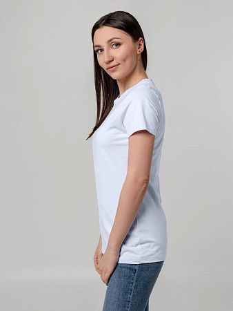 Футболка женская T-bolka Stretch Lady, белая (холодный оттенок), размер S