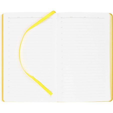 Ежедневник Duplex, недатированный, белый с желтым