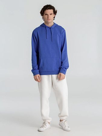 Толстовка с капюшоном унисекс Hoodie, ярко-синий меланж, размер XS