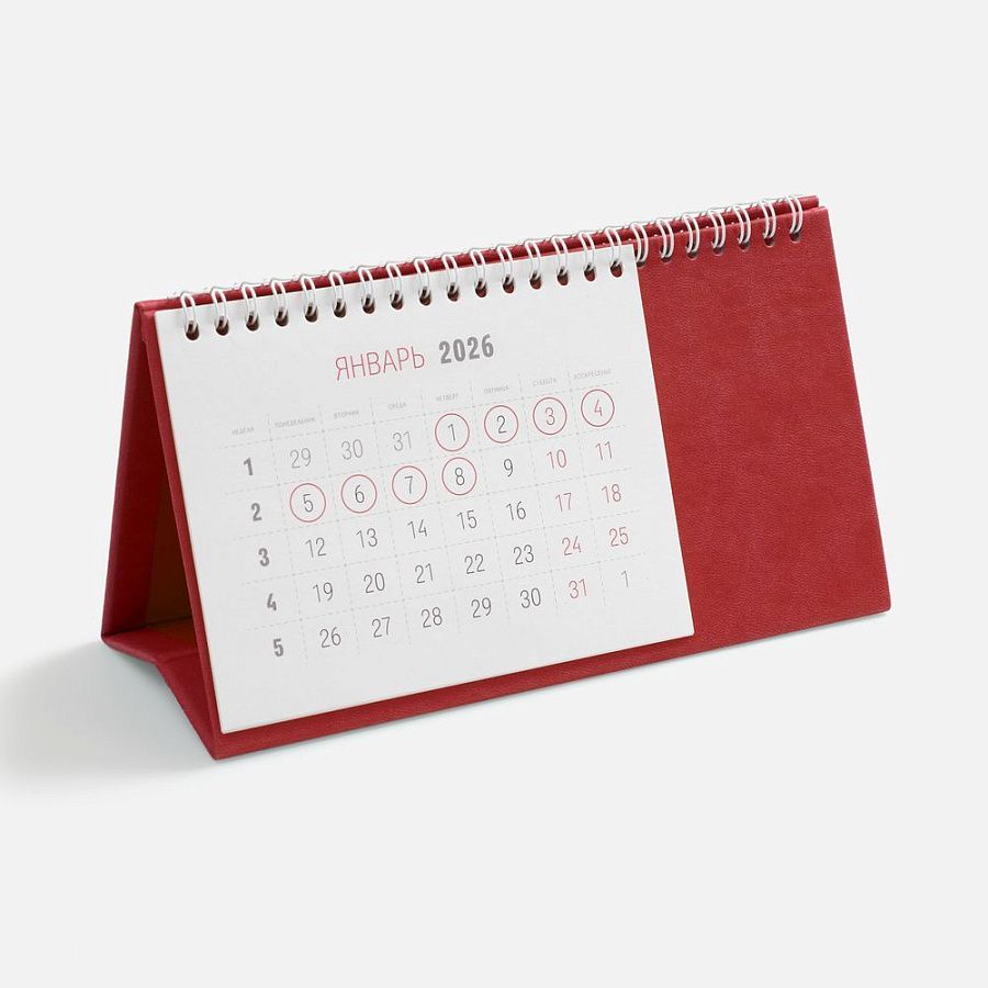 Календарь настольный Brand, красный