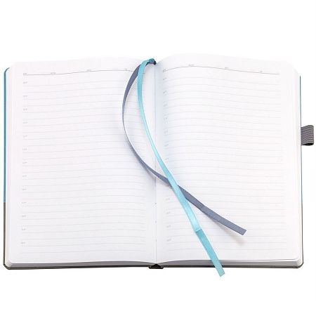 Ежедневник Horizon, недатированный, серый с голубым