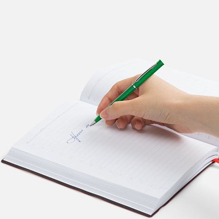 Ручка шариковая Euro Chrome, зеленая