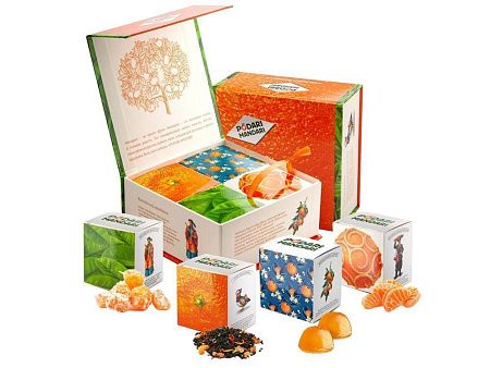 Подарочный набор с чаем и сладостями «ПодариМандари»