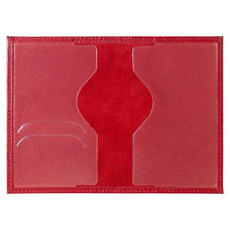 Обложка для автодокументов Leather Sky Flotter из натуральной кожи, красная