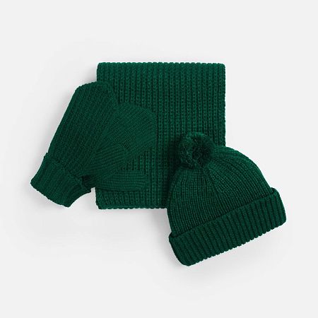 Варежки Nordkyn, темно-зеленые, размер S/M