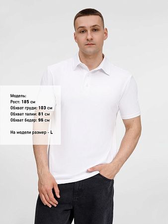 Рубашка поло унисекс Senti, белая, размер XL