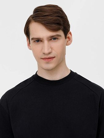 Футболка оверсайз унисекс Sideline, черная, размер XS/S