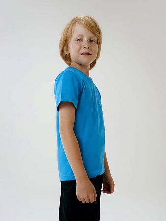 Футболка детская T-Bolka Kids, бирюзовая, размер 10 лет (130-140 см)