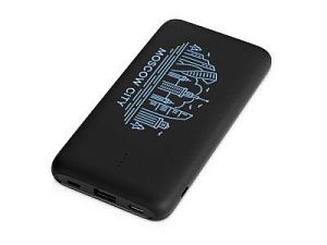 Внешний беспроводной аккумулятор с подсветкой лого «Reserve X», 8000 mAh, цвет: черный