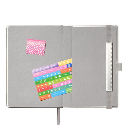 Ежедневник Alpha недатированный, серебро/серый