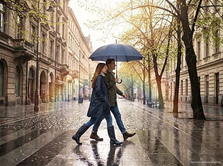 Зонт-трость Sombrella, темно-синий