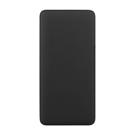 Внешний аккумулятор (powerbank)  «WeCharge Soft Touch»,  10 000 mAH, Power Delivery (PD) 25.5W, со светящимся логотипом после гравировки, c цифровым дисплеем для контроля заряда, черный