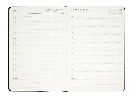 Ежедневник Flexy Asstra Petrus A5, черный, недатированный, в гибкой обложке