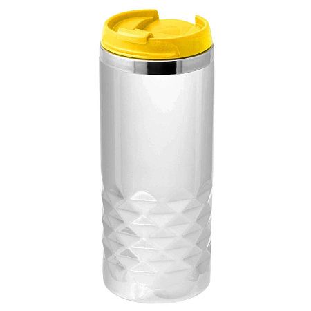 Термокружка NEXT WHITE 350мл. Белая с желтой крышкой 6042.04