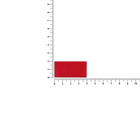 Лейбл из ПВХ Dzeta, XS, красный