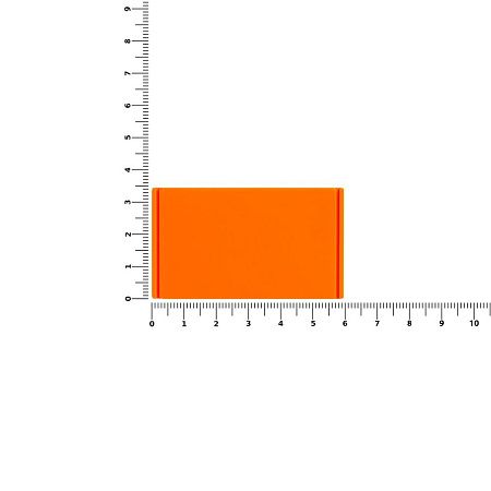 Лейбл из ПВХ Dzeta, M, оранжевый неон
