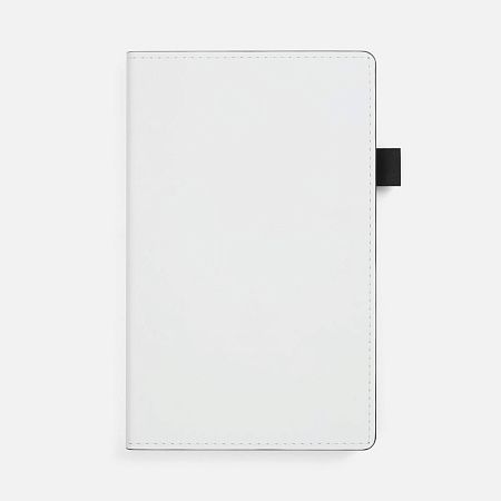 Ежедневник White Shall, недатированный, бело-черный