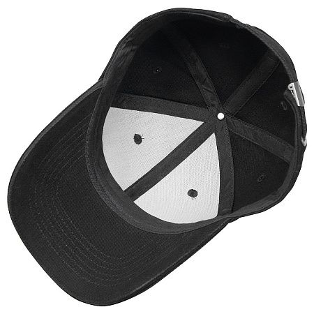 Кепка 6-панельная Greenwich 350, c черным сендвичем, черная
