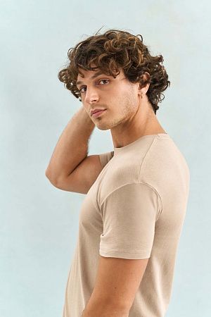 Футболка унисекс Regent 150, серо-бежевая, размер XS