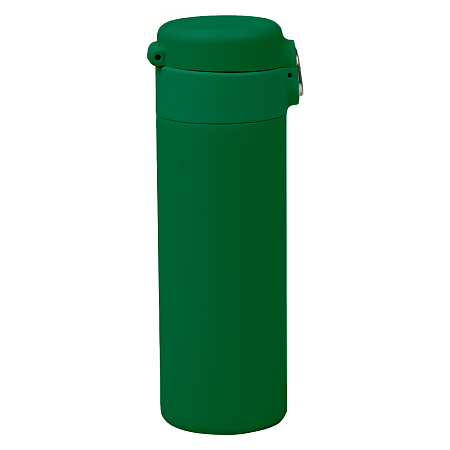 Термобутылка (термос) Kyoto вакуумная, стальная, 440 мл, матовая, зеленая