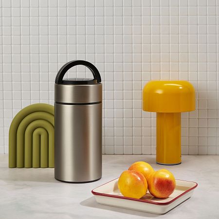 Термос для еды Bento, серебряный