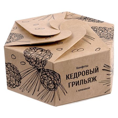 Конфеты «Мягкий кедровый грильяж» с клюквой